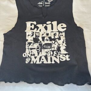 H&M Black and White Graphic Tank Top